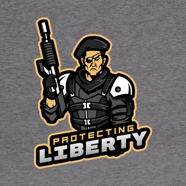 Protecting Liberty by Mega Tee Store